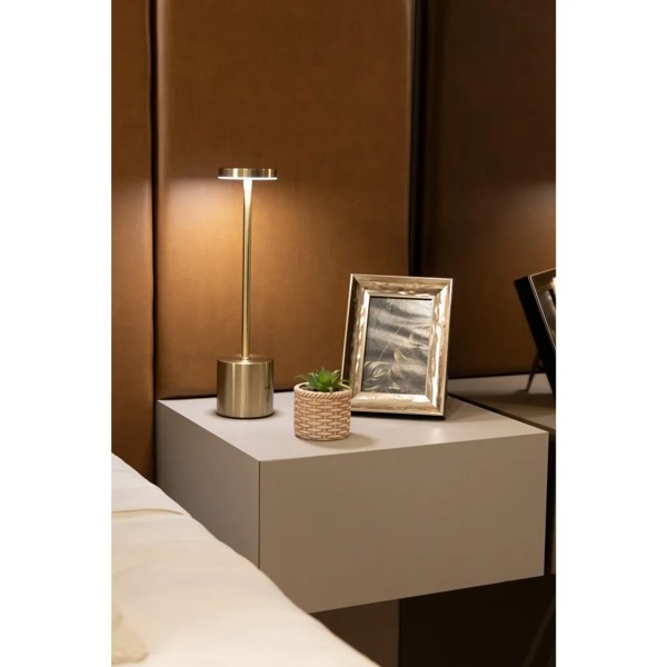 LUMINÁRIA ABAJUR DE MESA COM LED 3 TONS USB COSMOS 8X8X35CM DECORACAO QUARTO SALA R.02204