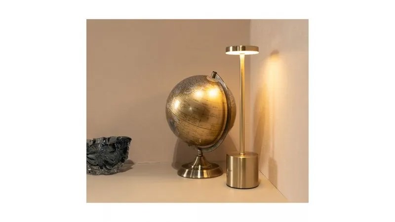 LUMINÁRIA ABAJUR DE MESA COM LED 3 TONS USB COSMOS 8X8X35CM DECORACAO QUARTO SALA R.02204