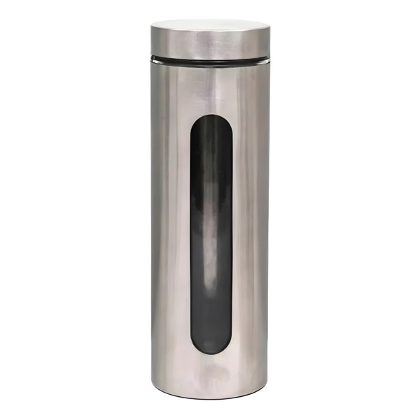 POTE ORGANIZADOR HERMETICO CROMADO AÇO INOXIDAVEL P/ MANTIMENTO COM VISOR 1,8L 16110 R.00848