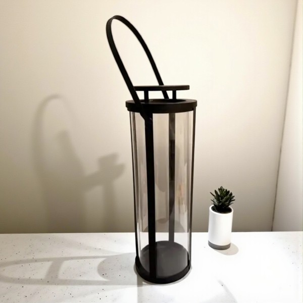 LANTERNA DECORATIVA EM METAL PRETO 58120-100 R.01202