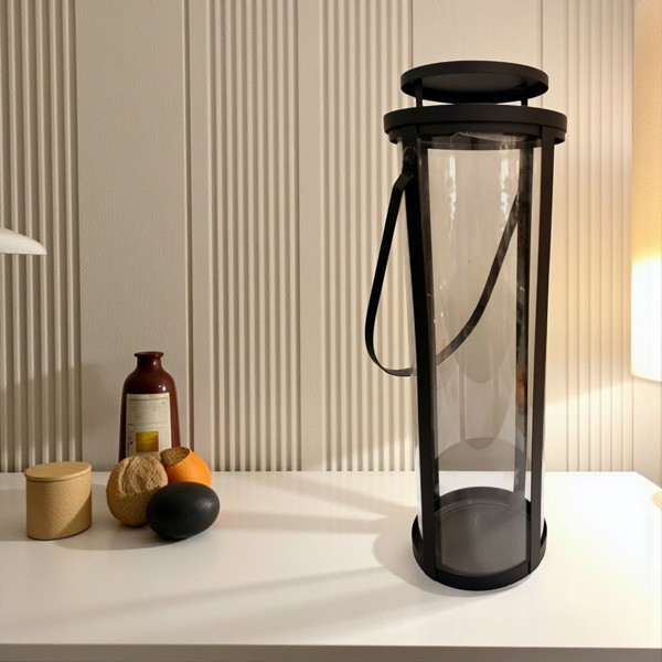 LANTERNA DECORATIVA EM METAL PRETO 58120-100 R.01202