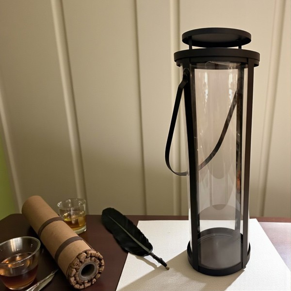 LANTERNA DECORATIVA EM METAL PRETO 58120-100 R.01202