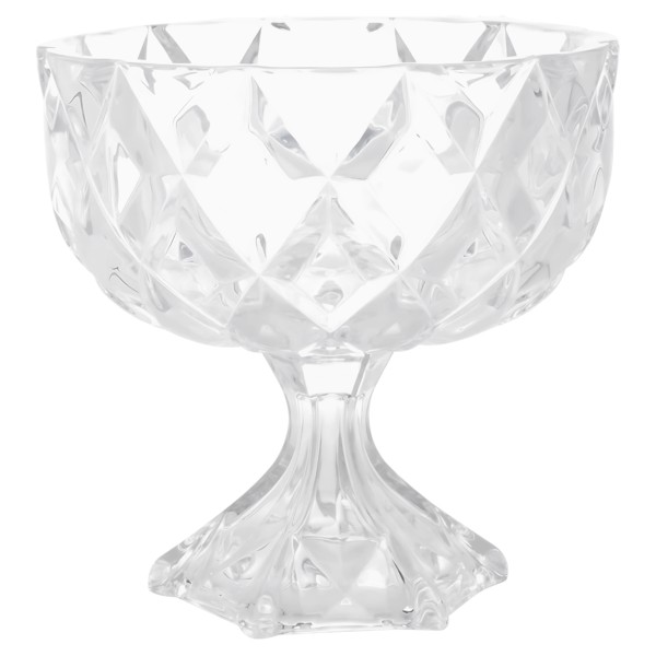 BOMBONIERE COMPOTEIRA CENTRO DE MESA BALEIRO PORTA BOMBONS POTICHE DE CRISTAL COM PE 18X18CM VIDRO YJ-7081-2 R.00433