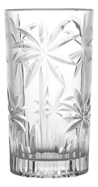 CONJUNTO JOGO 6 COPOS ALTO DE CRISTAL 360ML PALM TREE WOLFF 28147 R.00343