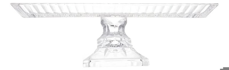 TRAVESSA BANDEJA PRATO DE VIDRO CRISTAL DE CHUMBO COM PE LYS WOLFF 34CM 28072 R.00435