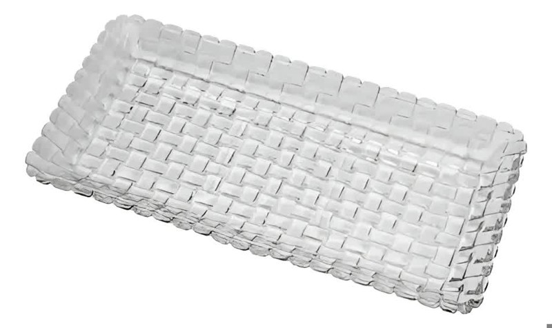 TRAVESSA BANDEJA PRATO DE VIDRO RETANGULAR SOFIA 25X13CM 16248 R.00843
