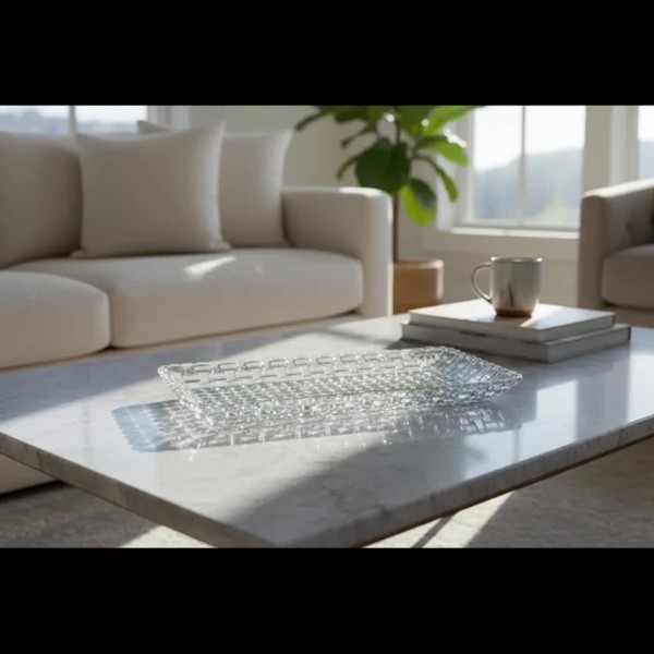 TRAVESSA BANDEJA PRATO DE VIDRO RETANGULAR SOFIA 25X13CM 16248 R.00843