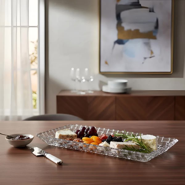 TRAVESSA BANDEJA PRATO DE VIDRO RETANGULAR SOFIA 25X13CM 16248 R.00843