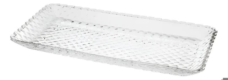 TRAVESSA PRATO BANDEJA DE VIDRO ARGYLE 25X13CM 17976 R.00841