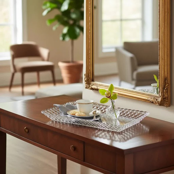 TRAVESSA PRATO BANDEJA DE VIDRO ARGYLE 25X13CM 17976 R.00841