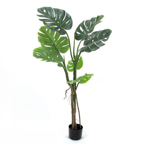 ARVORE PLANTA COSTELA DE ADAO REAL TOQUE PU C/POTE X8 VERDE 1,3M FLORARTE R.00615