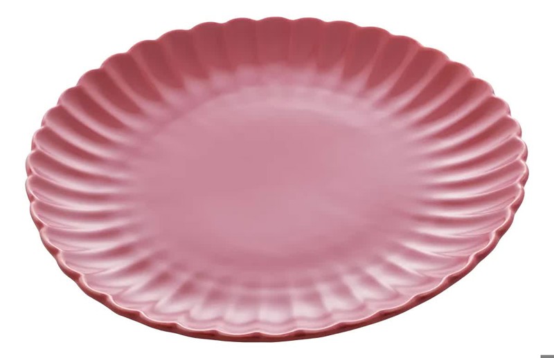 PRATO RASO PORCELANA PETALA VERMELHO MATT 25CM WOLFF R.00737