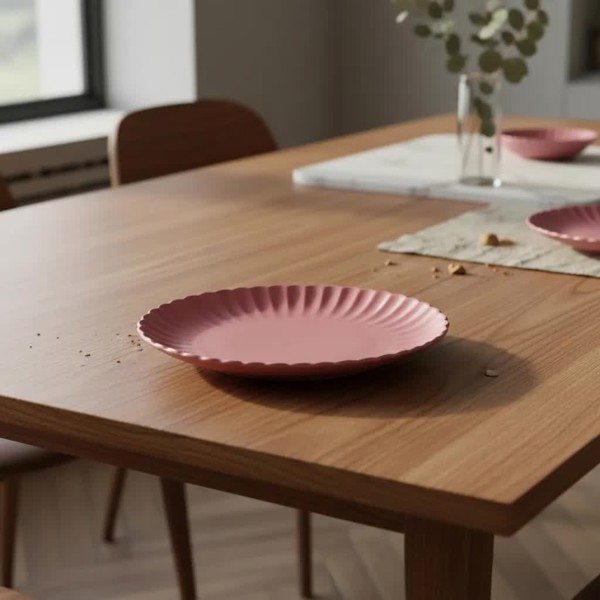 PRATO RASO PORCELANA PETALA VERMELHO MATT 25CM WOLFF R.00737