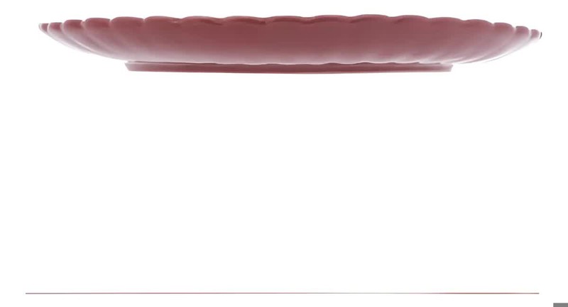 PRATO RASO PORCELANA PETALA VERMELHO MATT 25CM WOLFF R.00737