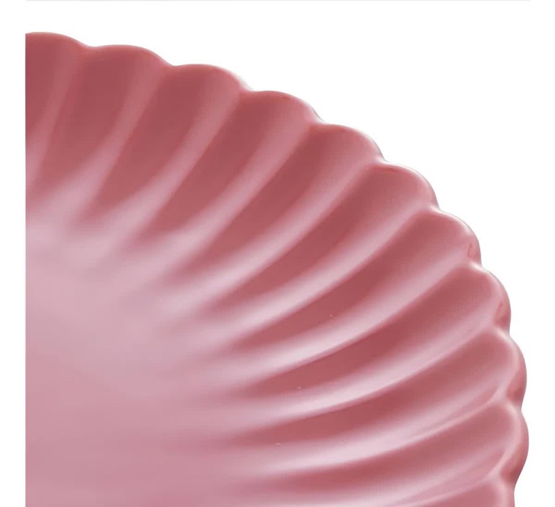 PRATO RASO PORCELANA PETALA VERMELHO MATT 25CM WOLFF R.00737