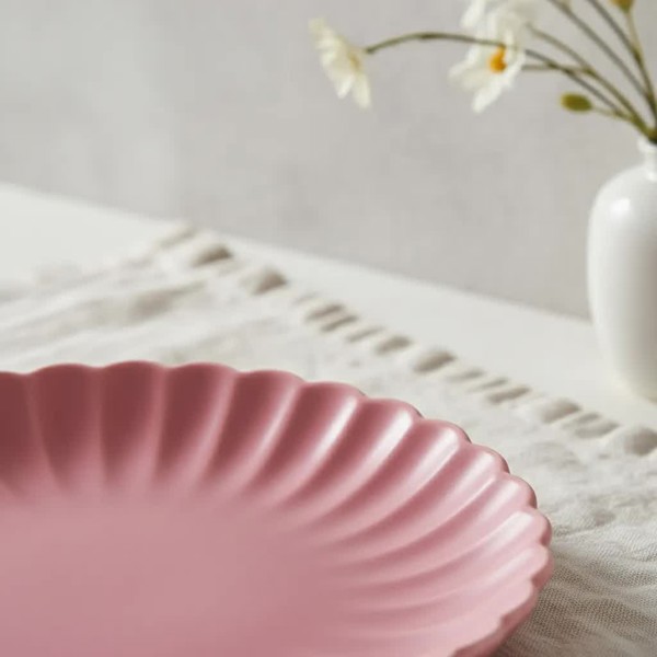 PRATO RASO PORCELANA PETALA VERMELHO MATT 25CM WOLFF R.00737