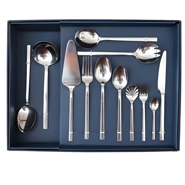 JOGO CONJUNTO APARELHO FAQUEIRO DE TALHERES 54 PECAS DE ACO INOX FIRENZE 71915 R.00419