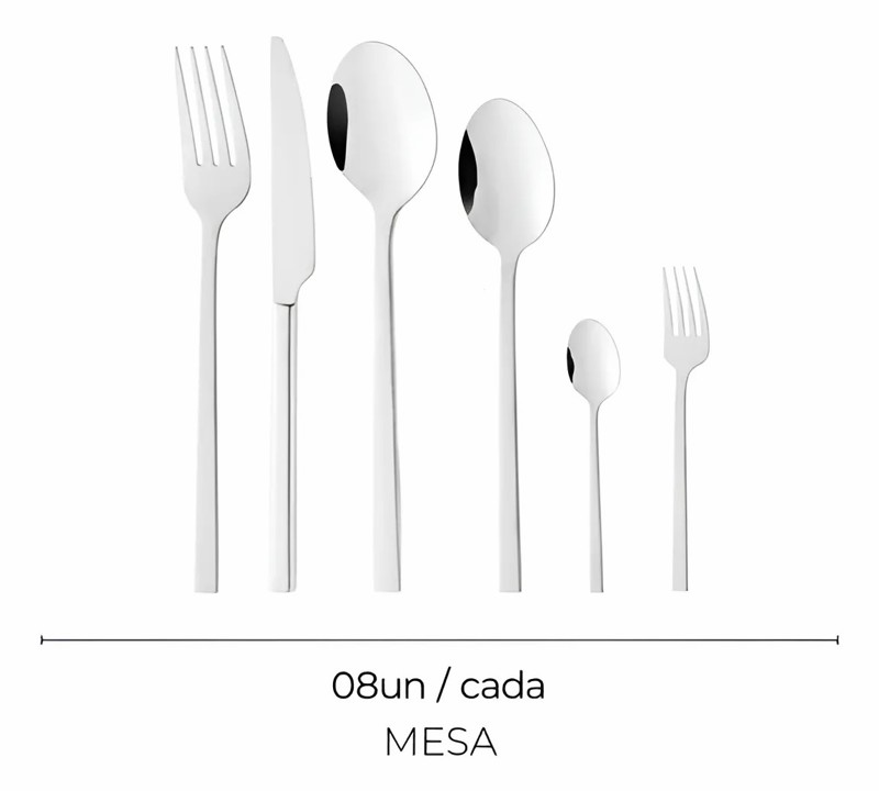 JOGO CONJUNTO APARELHO FAQUEIRO DE TALHERES 54 PECAS DE ACO INOX FIRENZE 71915 R.00419