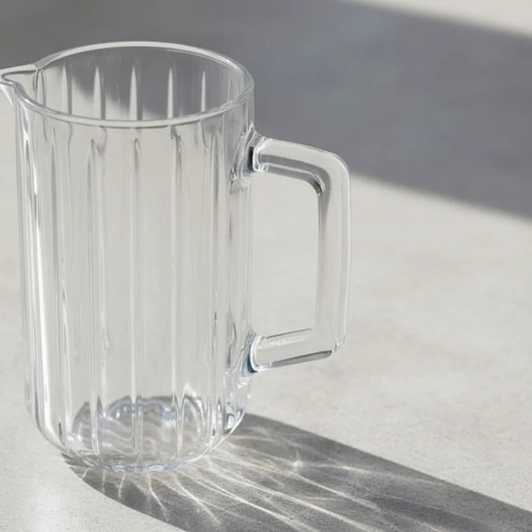 JARRA DE CRISTAL TRANSPARENTE 1,45L WOLFF BANGKOK ELEGANTE PARA SUCOS AGUA E BEBIDAS DECORATIVA PARA SERVIR R.00105