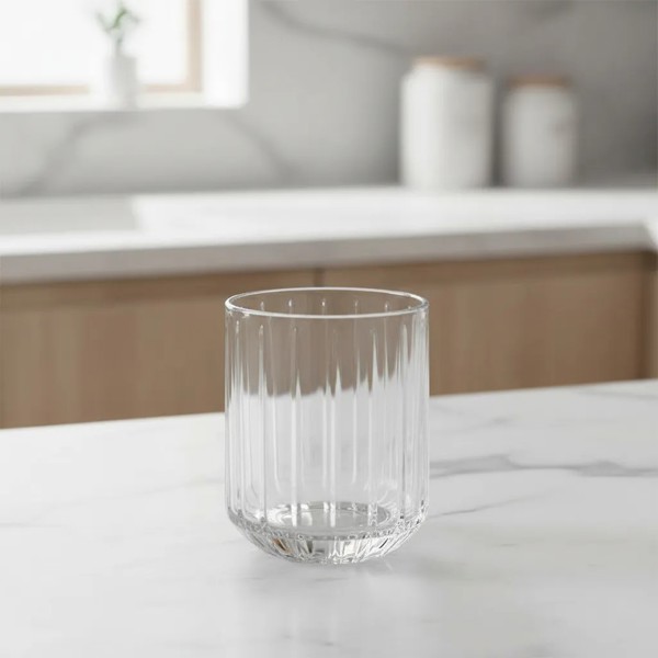 CONJUNTO JOGO 7 PECAS JARRA COM 6 COPOS DE CRISTAL BANGKOK 1,45L/300ML WOLFF PARA AGUA SUCO BEBIDAS DESIGN ELEGANTE TRANSPARENTE R.00106