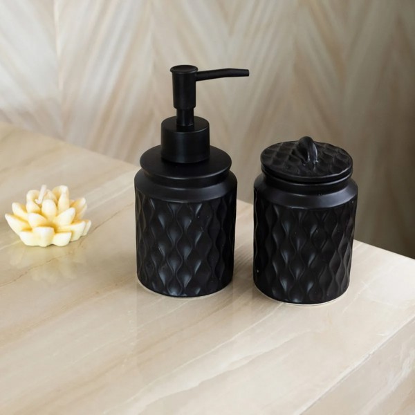 PORTA SOBONETE LIQUIDO DE CERAMICA WAVE ROSE 20709 R.02402