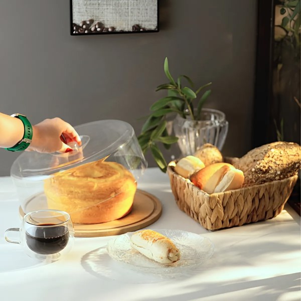 BOLEIRA DE BAMBU COM TAMPA 28X28X9,5CM D1491 R.01249