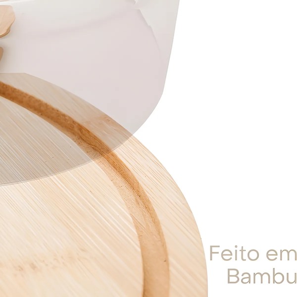 BOLEIRA DE BAMBU COM TAMPA 28X28X9,5CM D1491 R.01249