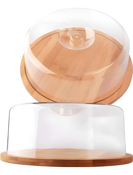 BOLEIRA DE BAMBU COM TAMPA 28X28X9,5CM D1491 R.01249