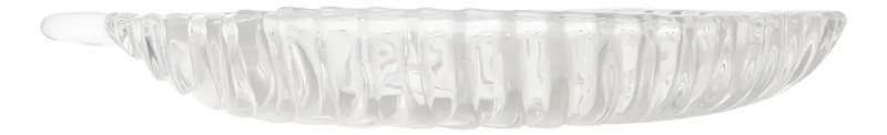 PETISQUEIRA TRAVESSA PRATO BANDEJA FOLHA DECORATIVA DE CRISTAL 20,5X17X2,5 LEAF LYOR 7242 R.00010