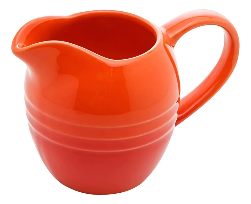 CREMEIRA MOLHEIRA JARRA 12,5X8X9 DE CERAMICA RETRO LARANJA WOLFF 28882 R.00030