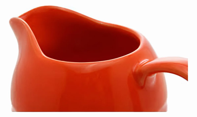 CREMEIRA MOLHEIRA JARRA 12,5X8X9 DE CERAMICA RETRO LARANJA WOLFF 28882 R.00030