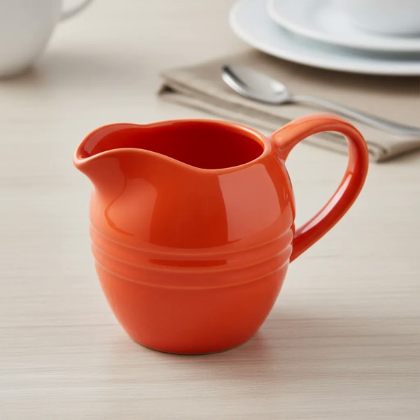 CREMEIRA MOLHEIRA JARRA 12,5X8X9 DE CERAMICA RETRO LARANJA WOLFF 28882 R.00030