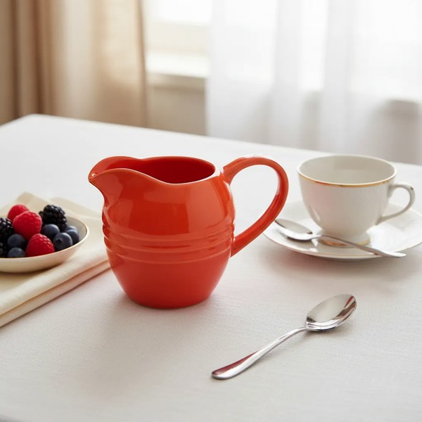 CREMEIRA MOLHEIRA JARRA 12,5X8X9 DE CERAMICA RETRO LARANJA WOLFF 28882 R.00030