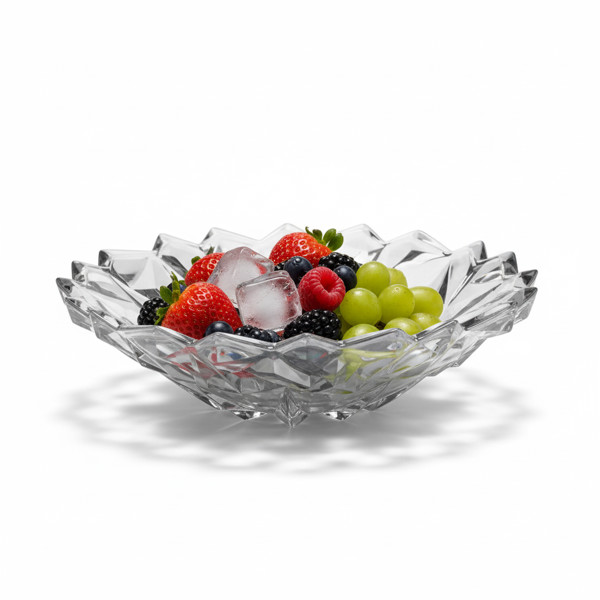 CENTRO DE MESA 32,5CM VIDRO DIAMOND LEAR YUJING YJP-7041-1 R.00101