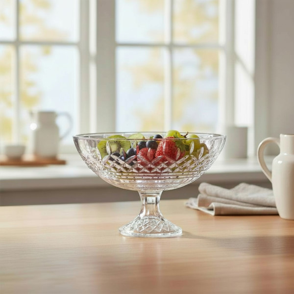 CENTRO DE MESA DECORATIVO CRISTAL DE CHUMBO C/PE LYS 30X19CM 28035 R.00400