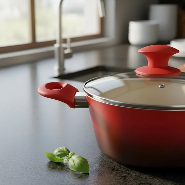 CACAROLA PANELA VERMELHA CERAMIC 22CM 4,5MM CLASS 1092 R.00003