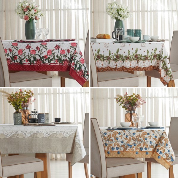 TOALHA DE MESA FACILE 1,40X2,50M ESTAMPADO 8 LUGARES R.02571