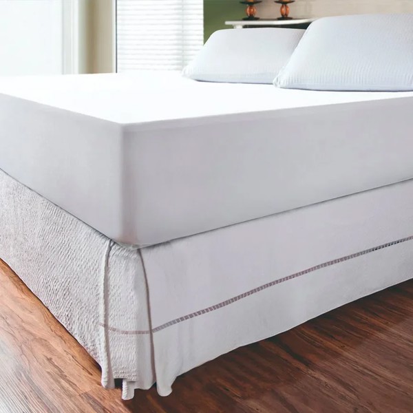 PROTETOR DE COLCHAO MALHA IMPERMEAVEL CASAL 140X190X30CM BRANCO R.01342