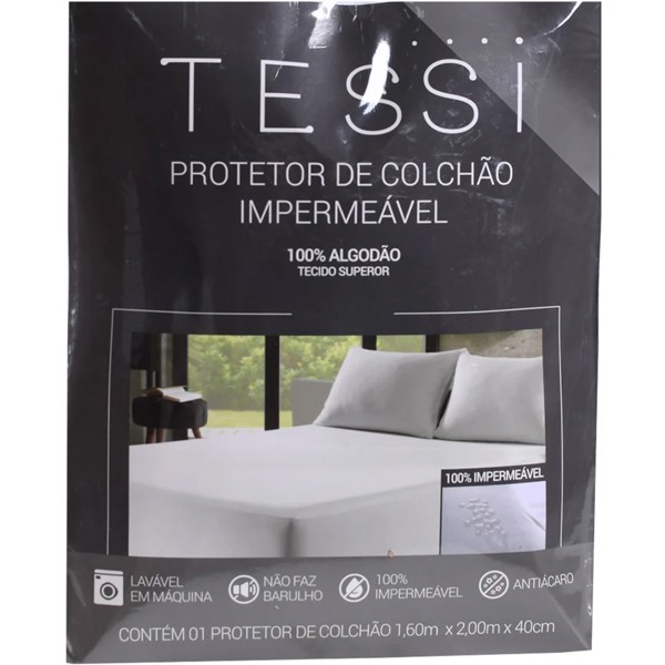 PROTETOR DE COLCHAO MALHA IMPERMEAVEL CASAL 140X190X30CM BRANCO R.01342