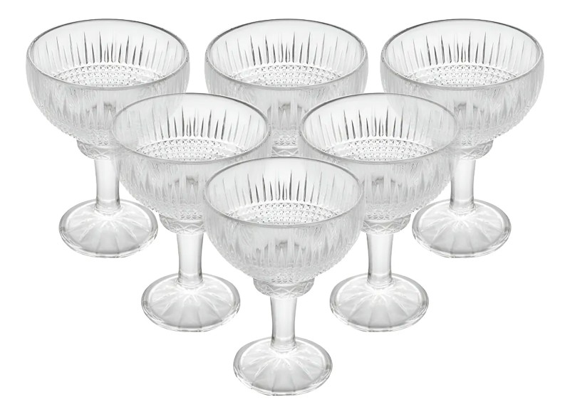 TACA DE SOBREMESA QUEEN 260ML CRISTAL VIDRO COM PE SORVETE DOCE R.02507