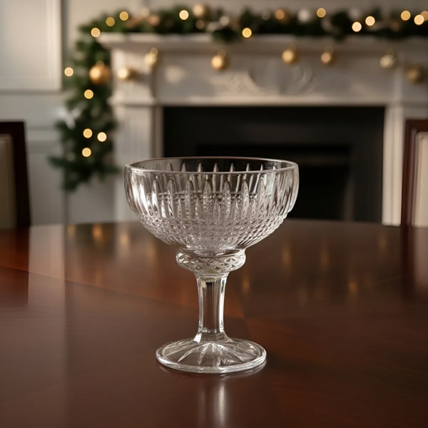 TACA DE SOBREMESA QUEEN 260ML CRISTAL VIDRO COM PE SORVETE DOCE R.02507