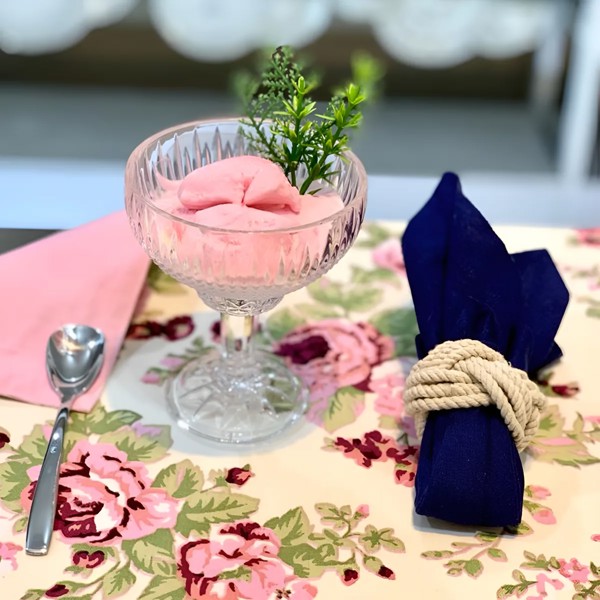 TACA DE SOBREMESA QUEEN 260ML CRISTAL VIDRO COM PE SORVETE DOCE R.02507