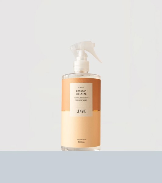 AGUA PERFUMADA 500ML PESSEGO ORIENTAL LENVIE R.02655