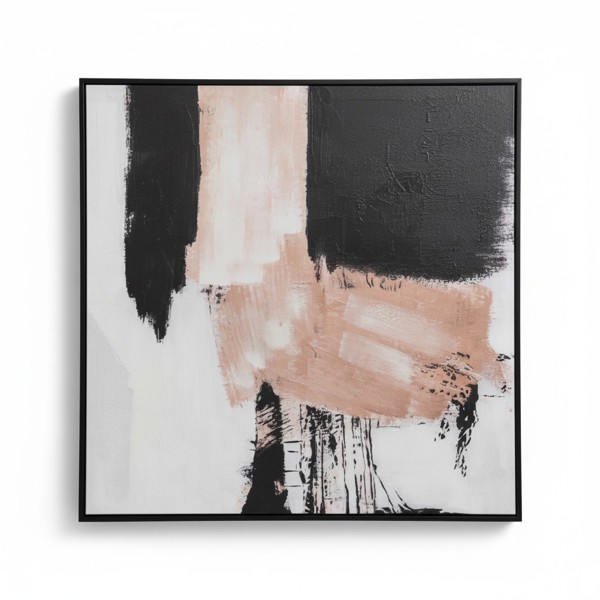 QUADRO DECORATIVO 80X80X3,8CM CANVAS TOQUE DE PINTURA C/MOLDURA FLORARTE 46608001 R.00665