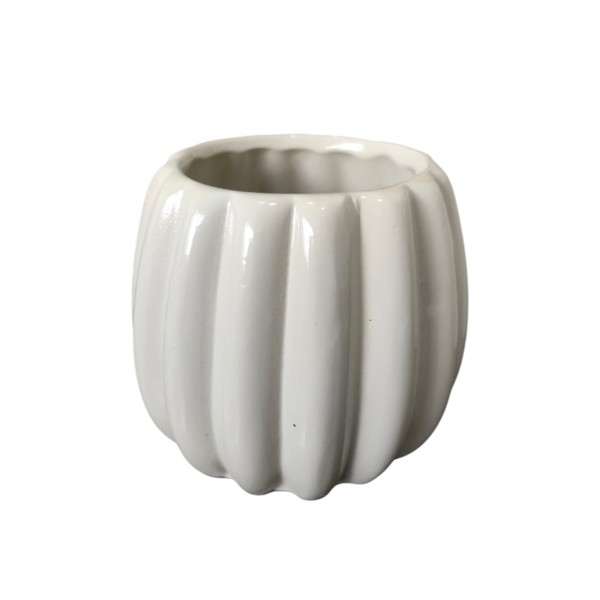 VASO CERAMICA CACAU OFF WHITE PEQUENO 10X11X11CM 000318 R.00550