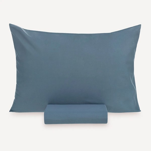 JOGO DE CAMA CASAL MATIZA AZUL PORCELANA 138X188CM KARSTEN R.03038