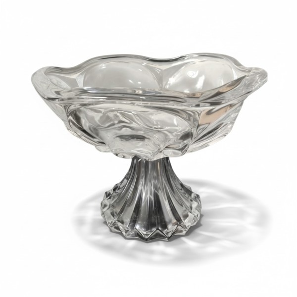 TACA CENTRO DE MESA DECORATIVO DE CRISTAL 24X16CM  AILTON DESIGN R.02984