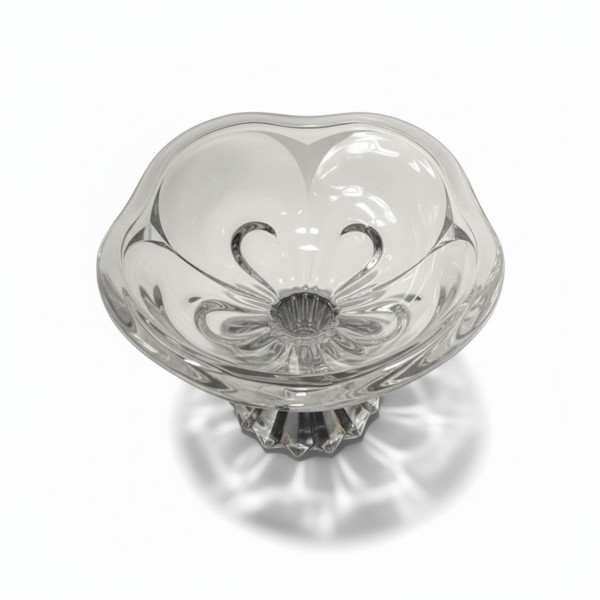 TACA CENTRO DE MESA DECORATIVO DE CRISTAL 24X16CM  AILTON DESIGN R.02984