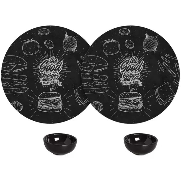 KIT 4 PECAS ACERVO BURGUER BLACK PLUS ALLEANZA R.03022