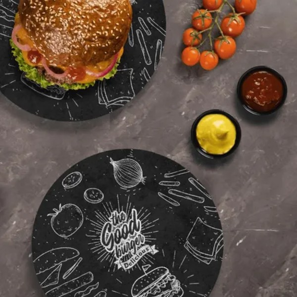 KIT 4 PECAS ACERVO BURGUER BLACK PLUS ALLEANZA R.03022